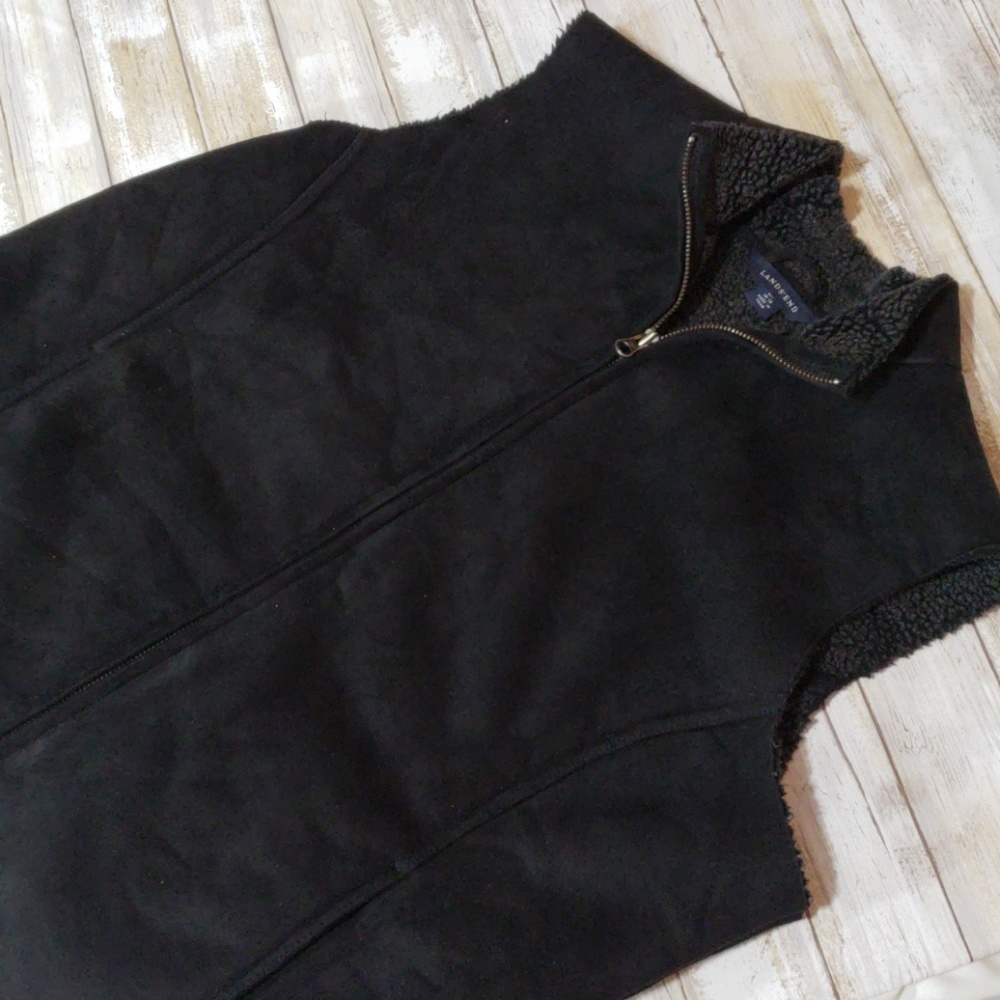 SALE⚡️LANDS END   THICK Sherpa Vest sz L